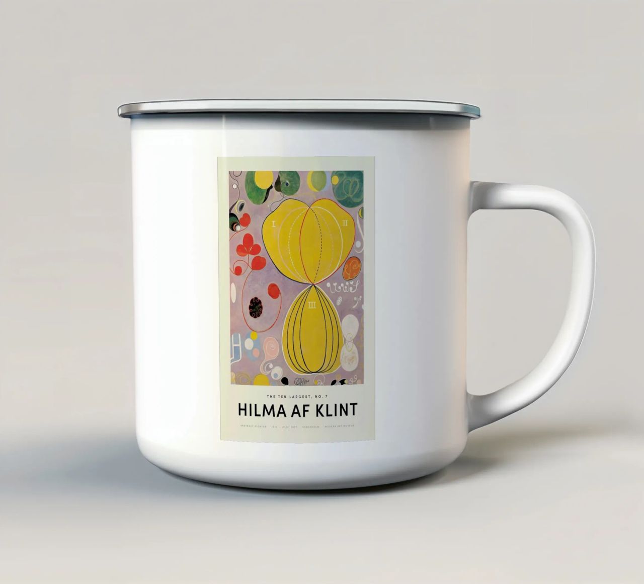 Hilma af Klint - The Ten Largest, No. 7 tazza in smalto da Vintage by JUNIQE