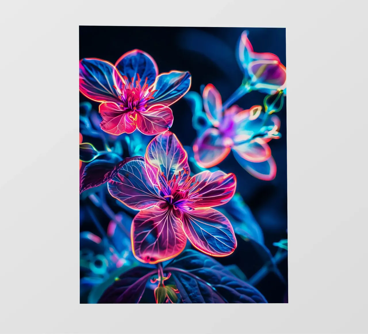 Flowers Neon B telo in pvc da Mateo