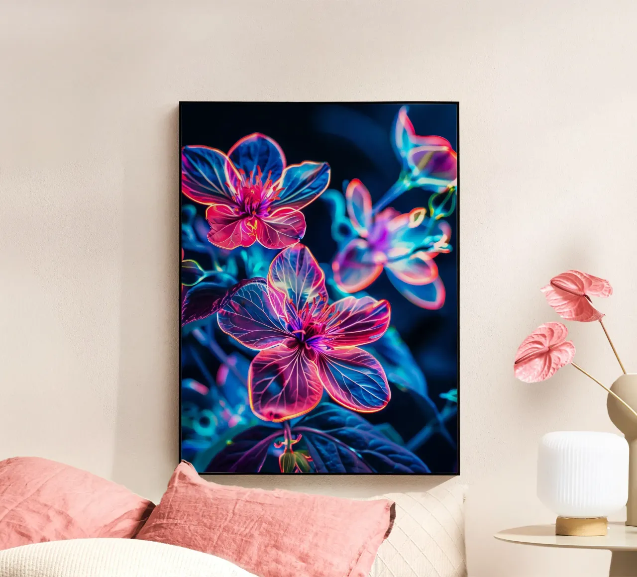 Flowers Neon B plexiglass da Mateo