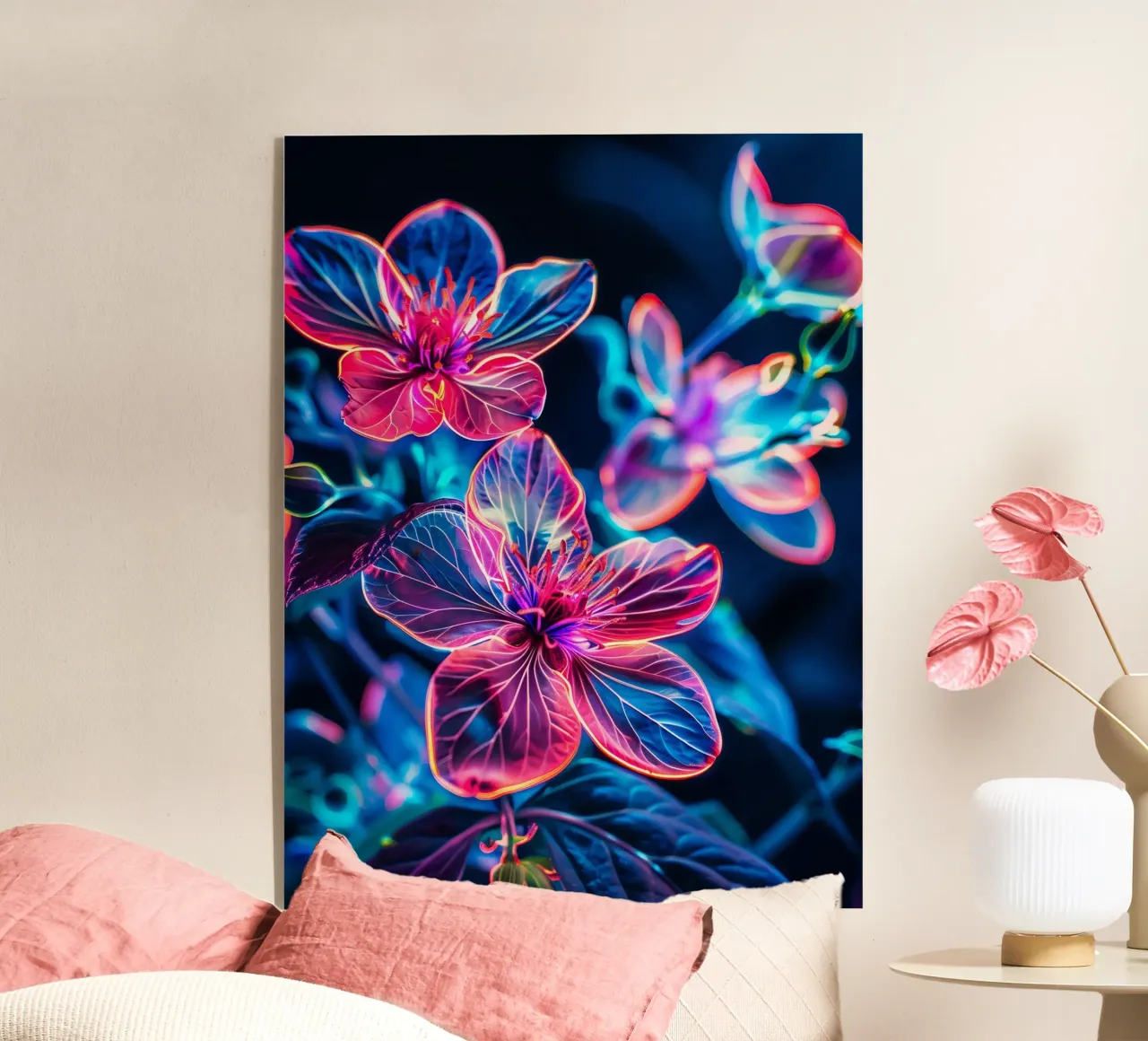 Flowers Neon B plexiglass da Mateo