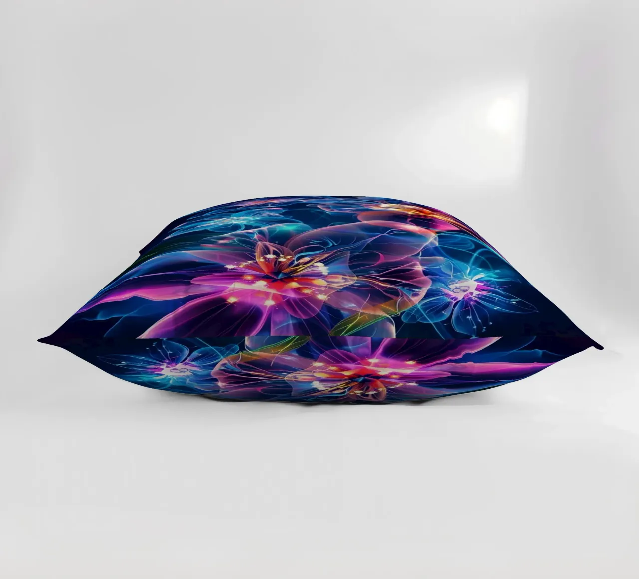 Flowers Neon C decorative cushion by Mateo