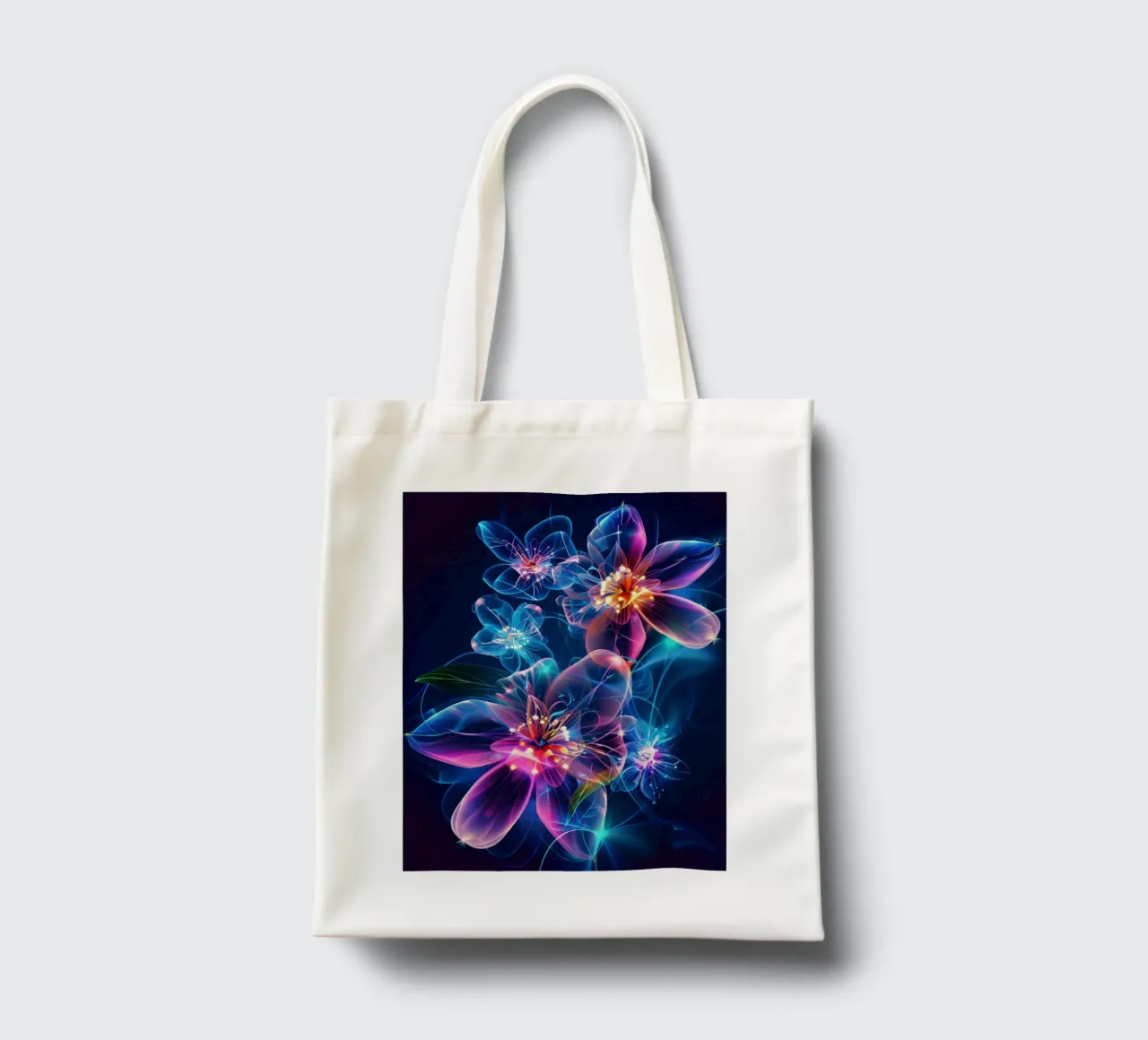 Flowers Neon C tote bag by Mateo