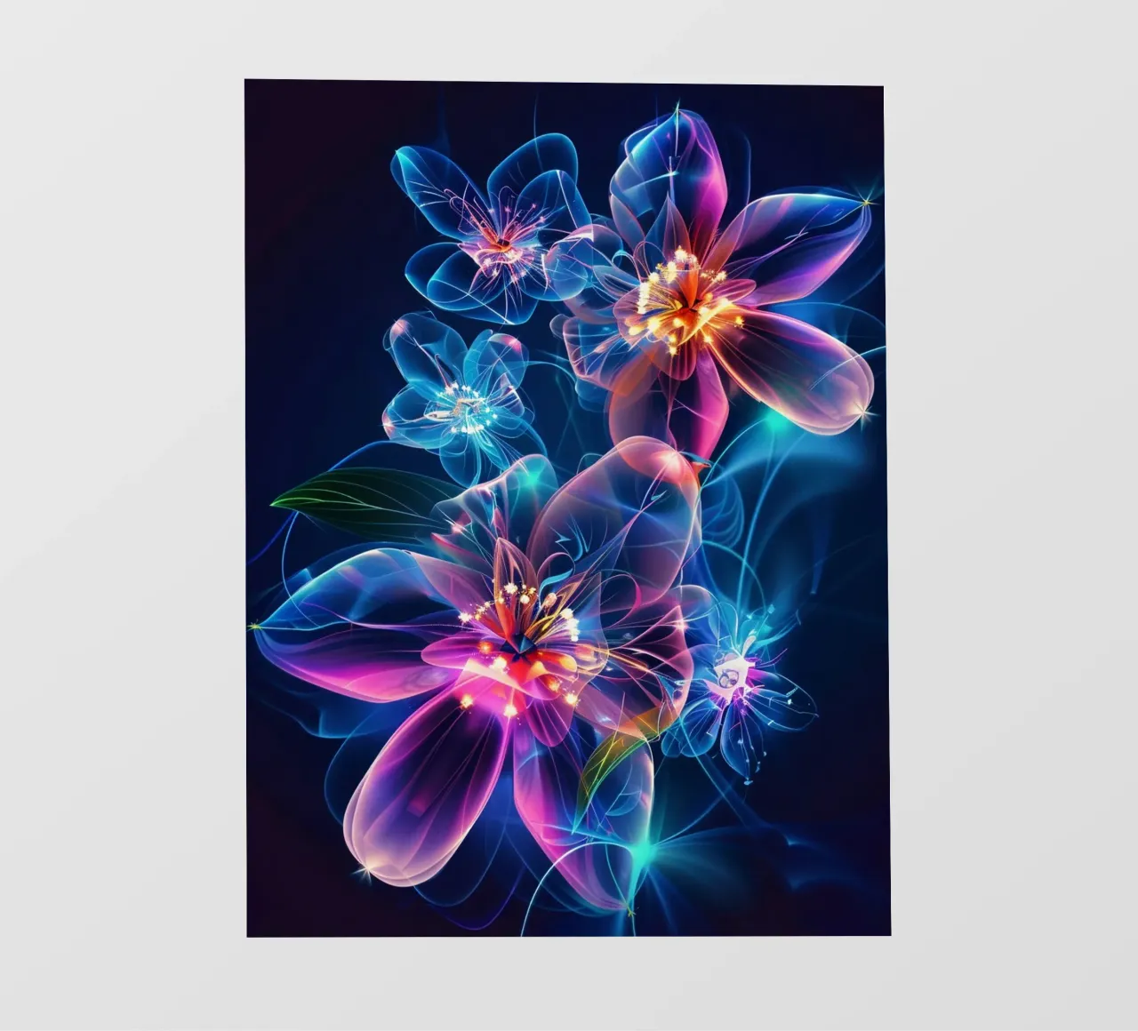 Flowers Neon C photo wallpaper by Mateo