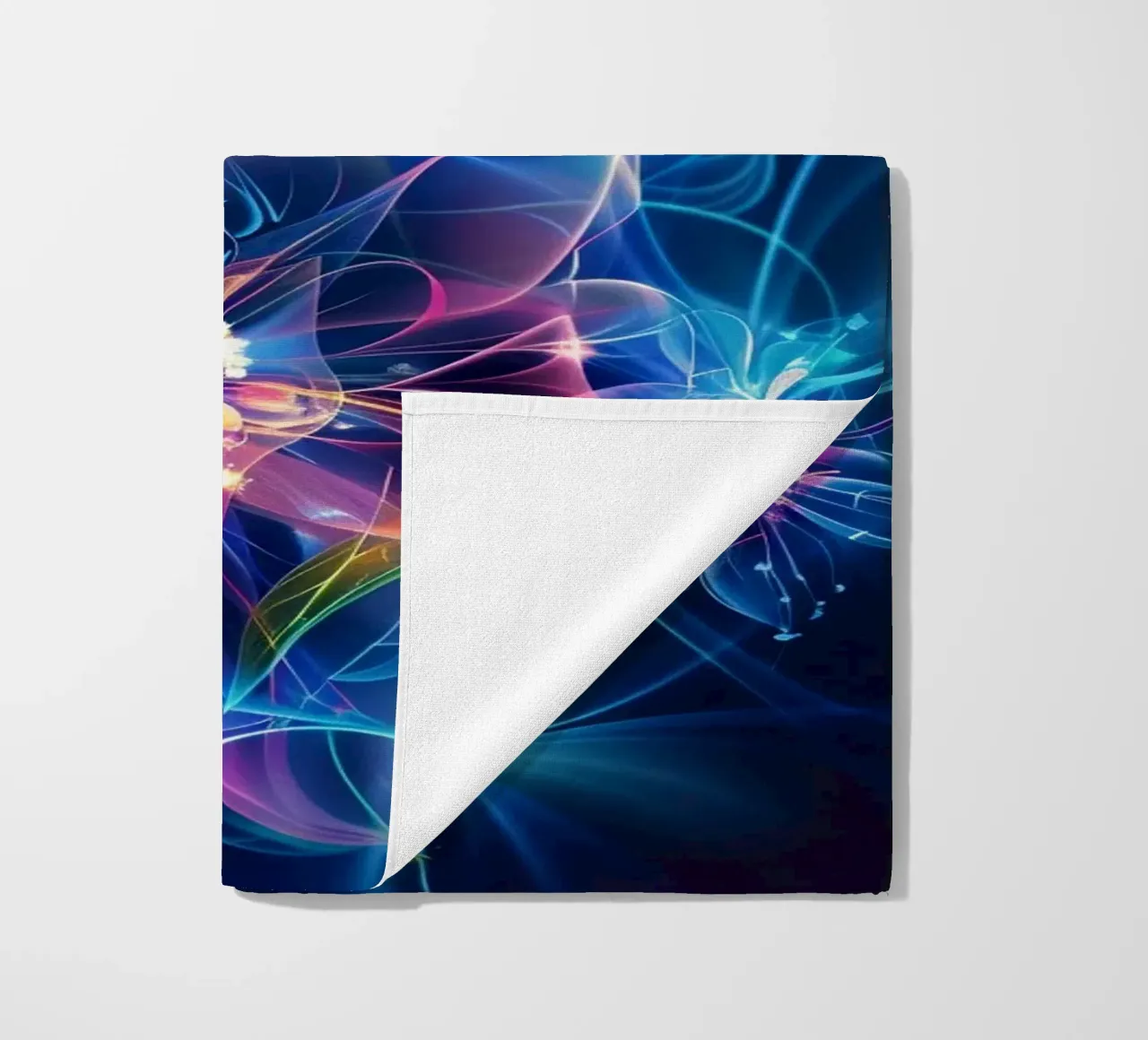 Flowers Neon C beach towel by Mateo