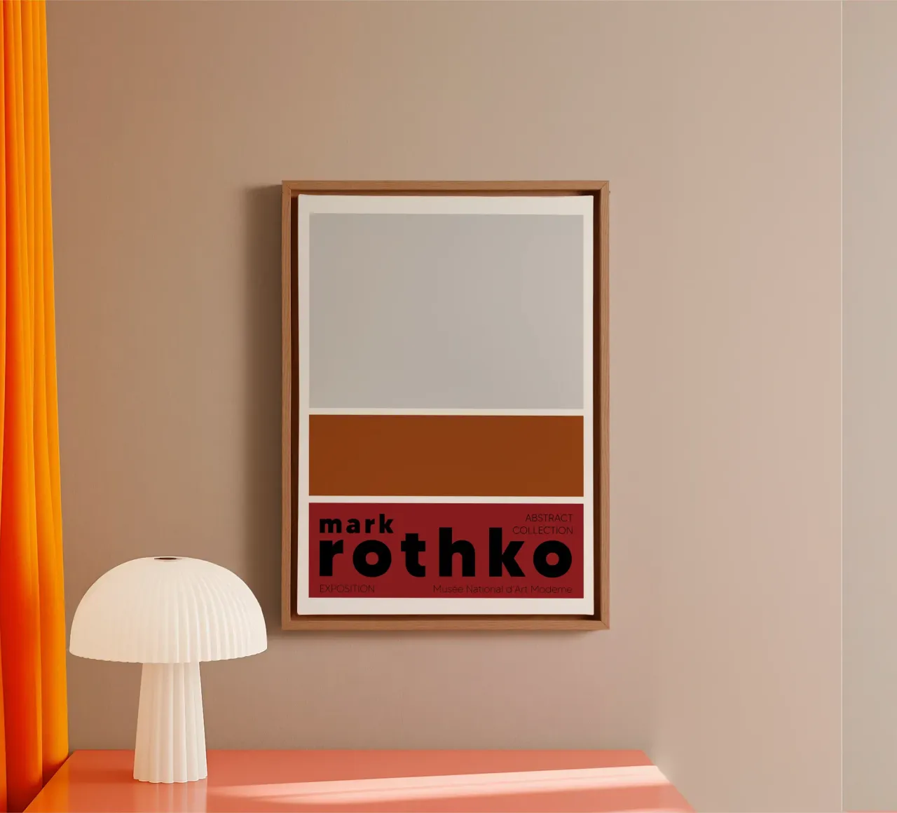 Mark Rothko Pittura astratta in campo cromatico Stampa tela con Cornice a cassetta da NorwesClub