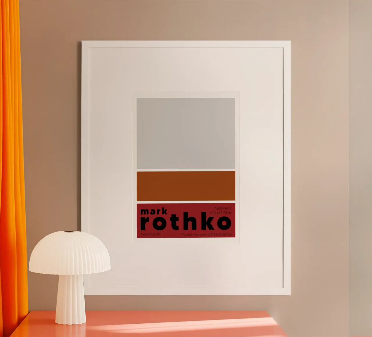Mark Rothko Pittura astratta in campo cromatico Stampa poster con telaio in legno da NorwesClub