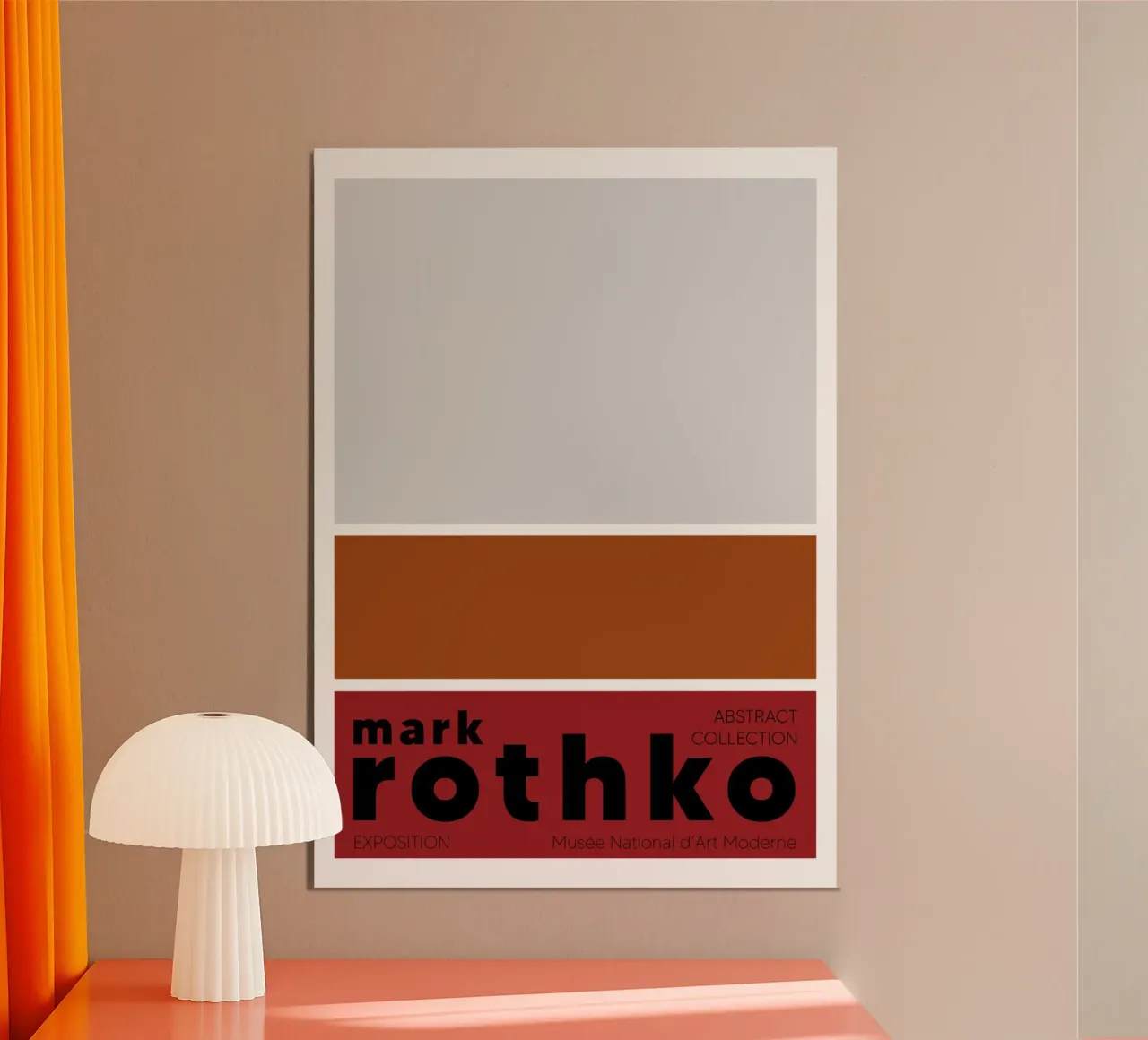 Mark Rothko Pittura astratta in campo cromatico Stampa poster con telaio in legno da NorwesClub