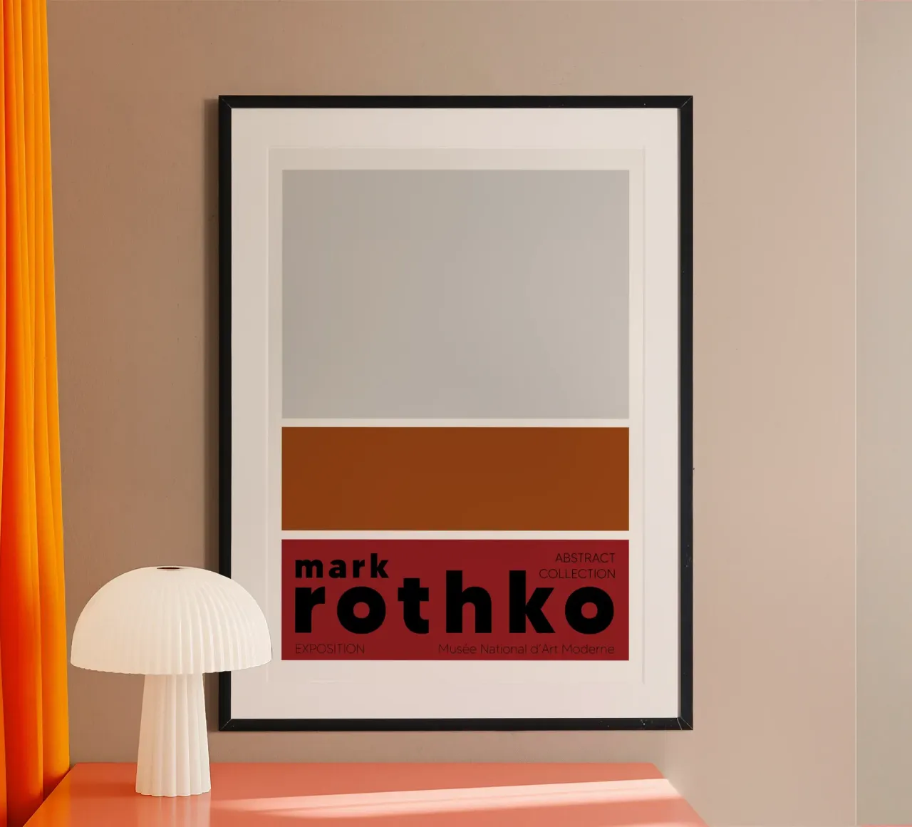 Mark Rothko Pittura astratta in campo cromatico Stampa poster con telaio in legno da NorwesClub