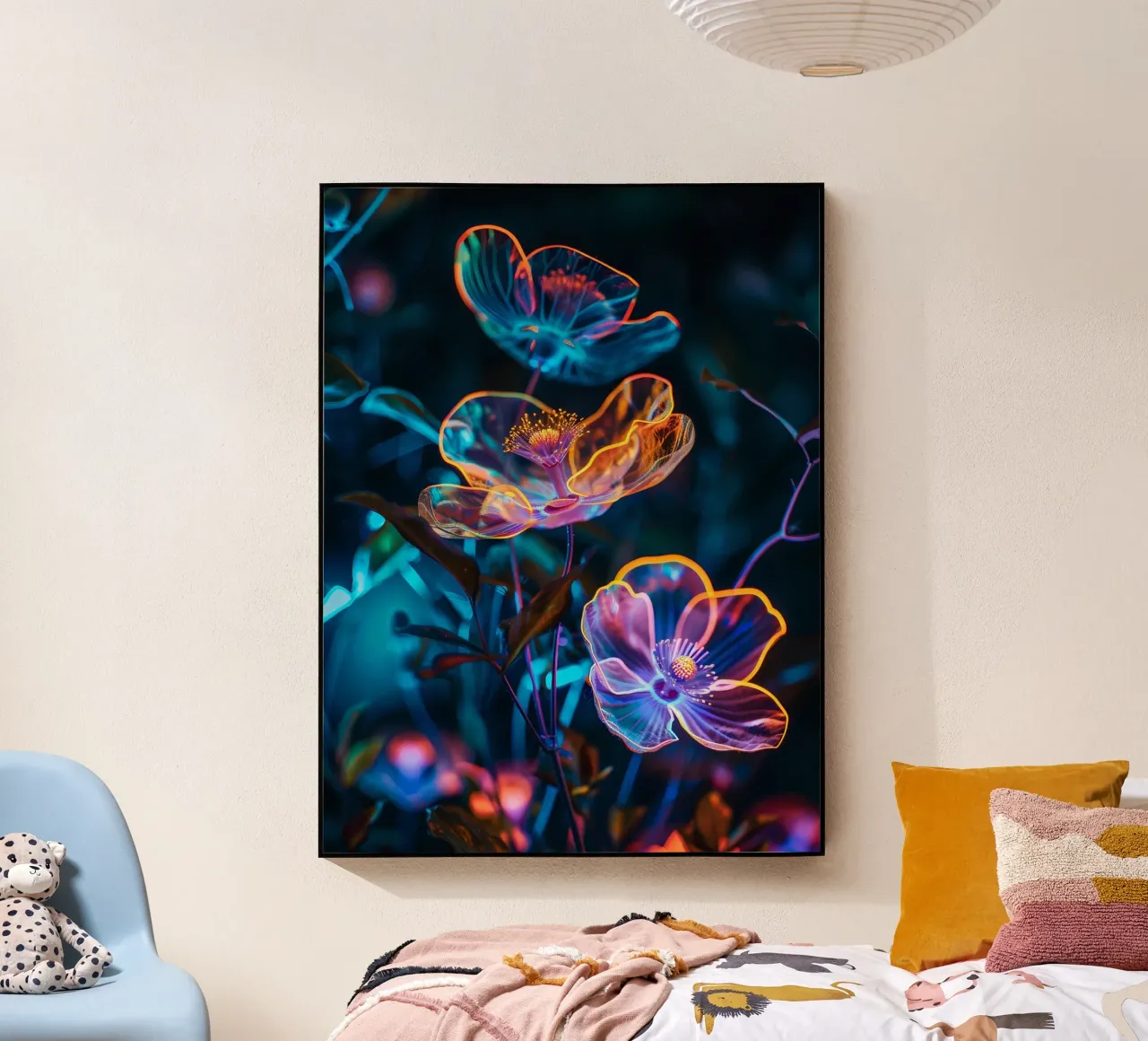 Flowers Neon D plexiglass da Mateo