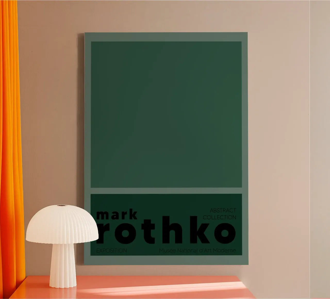 Mark Rothko Pittura astratta in campo cromatico Stampa tela con Cornice a cassetta da NorwesClub