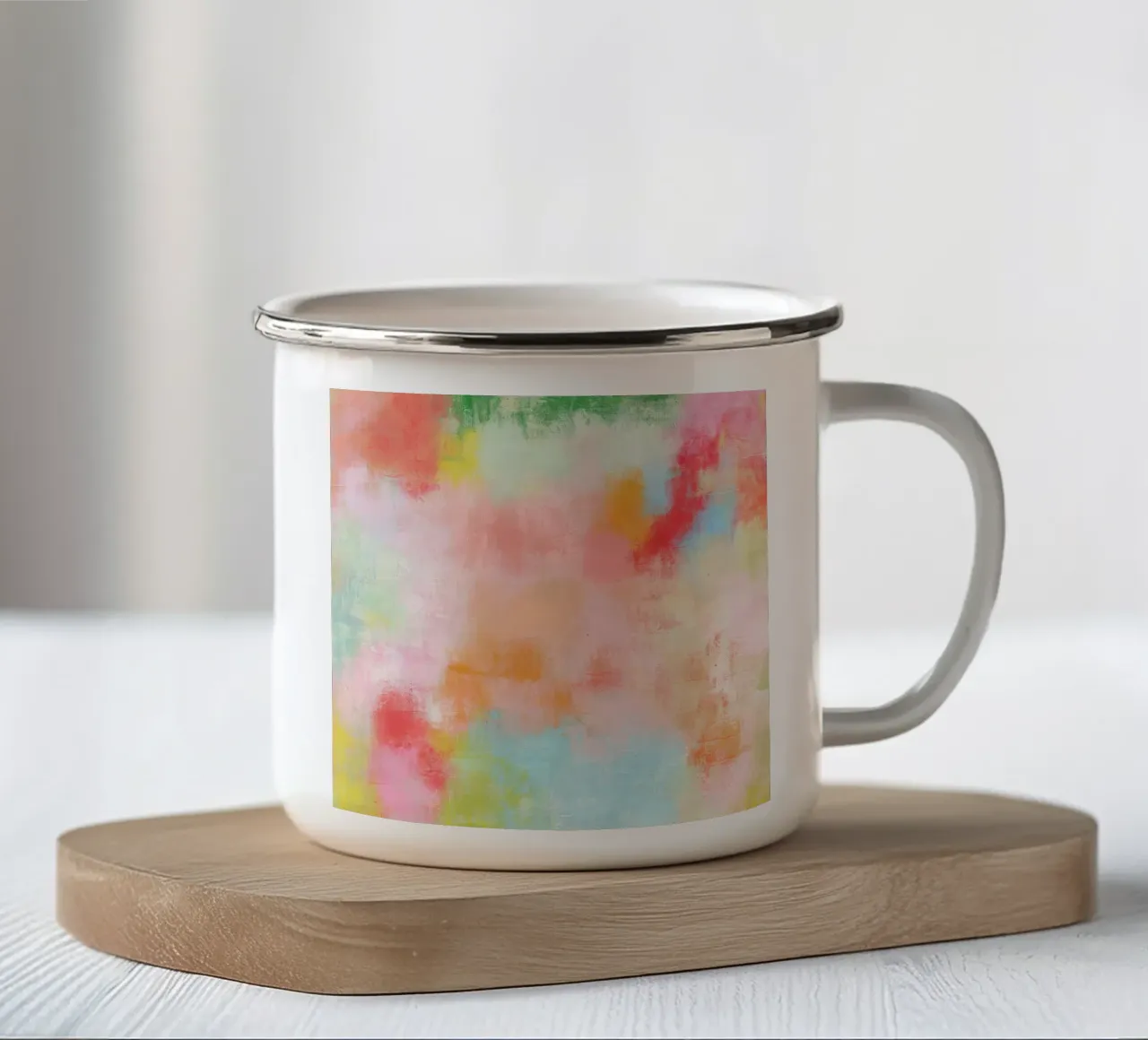 Spring Spark - Frühlingsfunke Emaille Tasse von Petra Lang