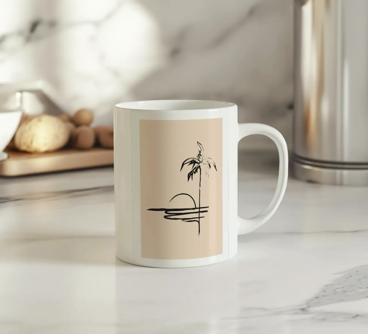 Abstract Landscape tazza in ceramica da cityart