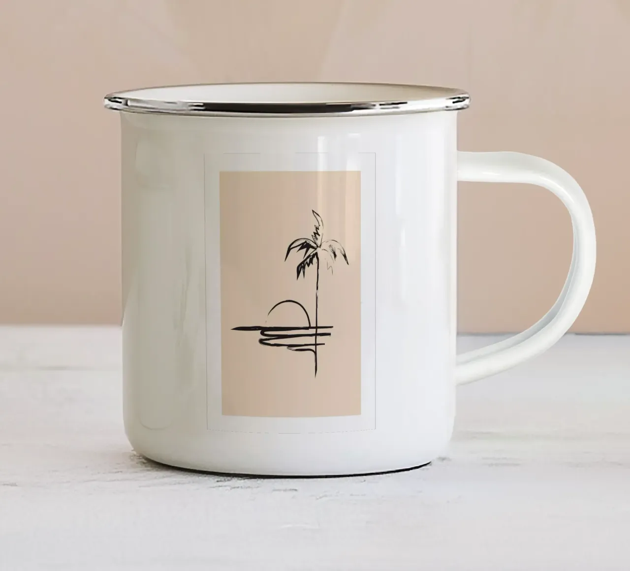 Abstract Landscape tazza in smalto da cityart