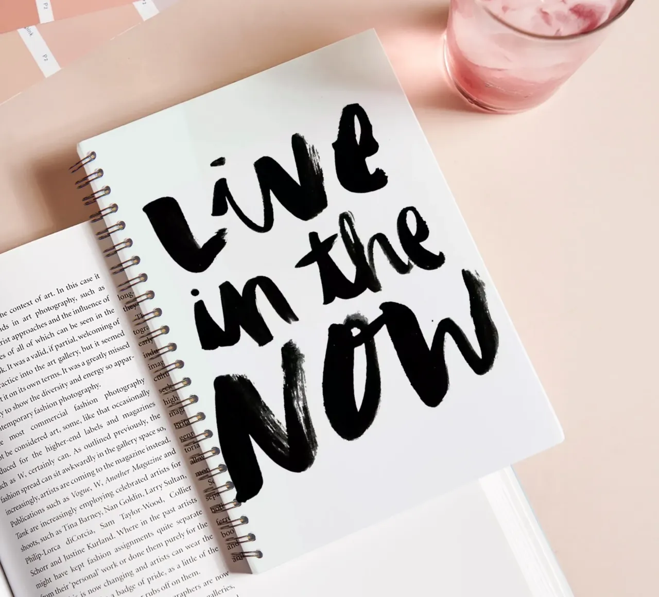 Live Now spiral notebook by Dead Language