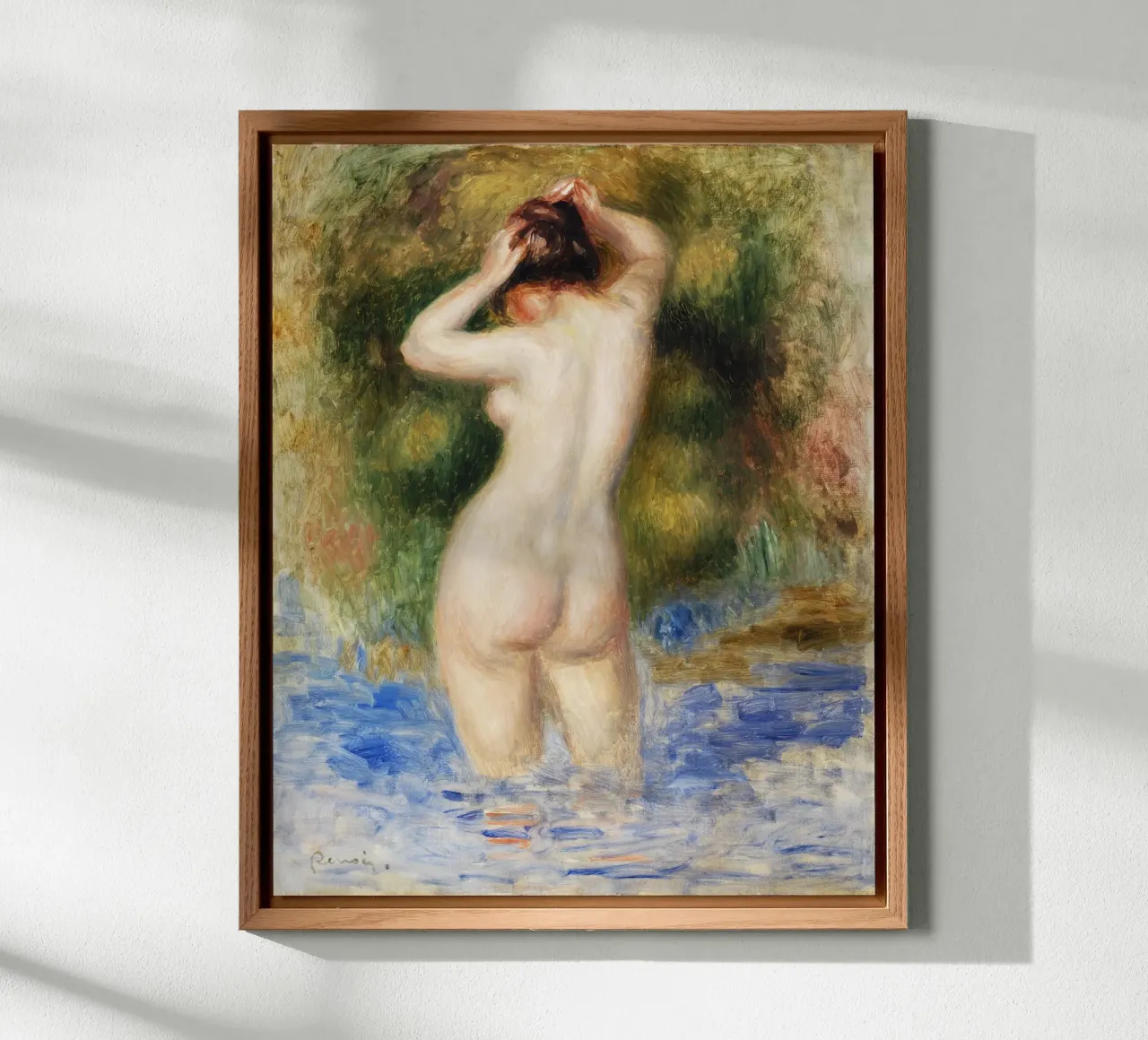 Bather (Baigneuse) (1890) by Pierre-Auguste Renoir pannello forex da Venus Art