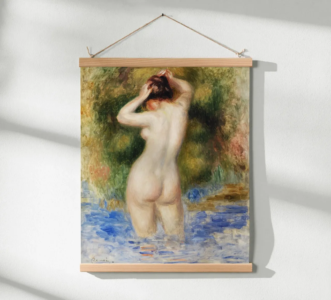 Bather (Baigneuse) (1890) by Pierre-Auguste Renoir carta hahnemühle da Venus Art
