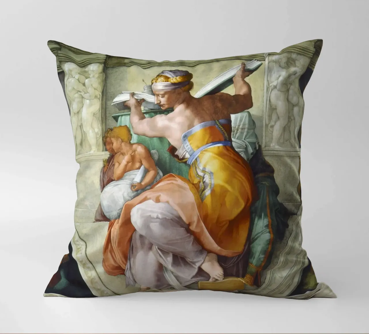Michelangelo's Libyan Sibyl (c. 1511) cuscino da Venus Art