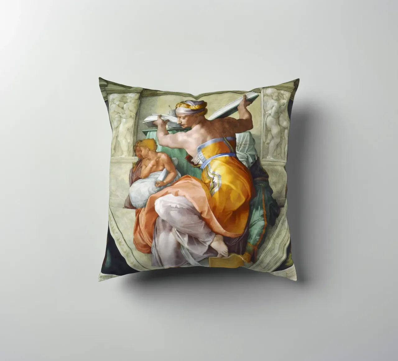 Michelangelo's Libyan Sibyl (c. 1511) cuscino da Venus Art