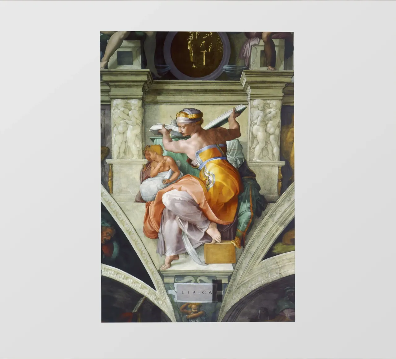 Michelangelo's Libyan Sibyl (c. 1511) pellicola backlit da Venus Art