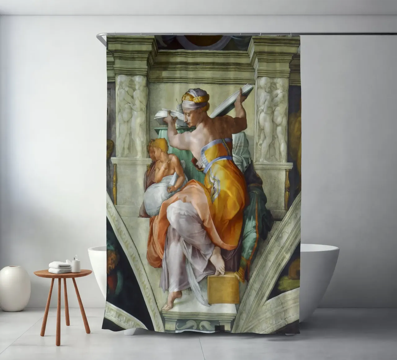 Michelangelo's Libyan Sibyl (c. 1511) tenda da doccia da Venus Art