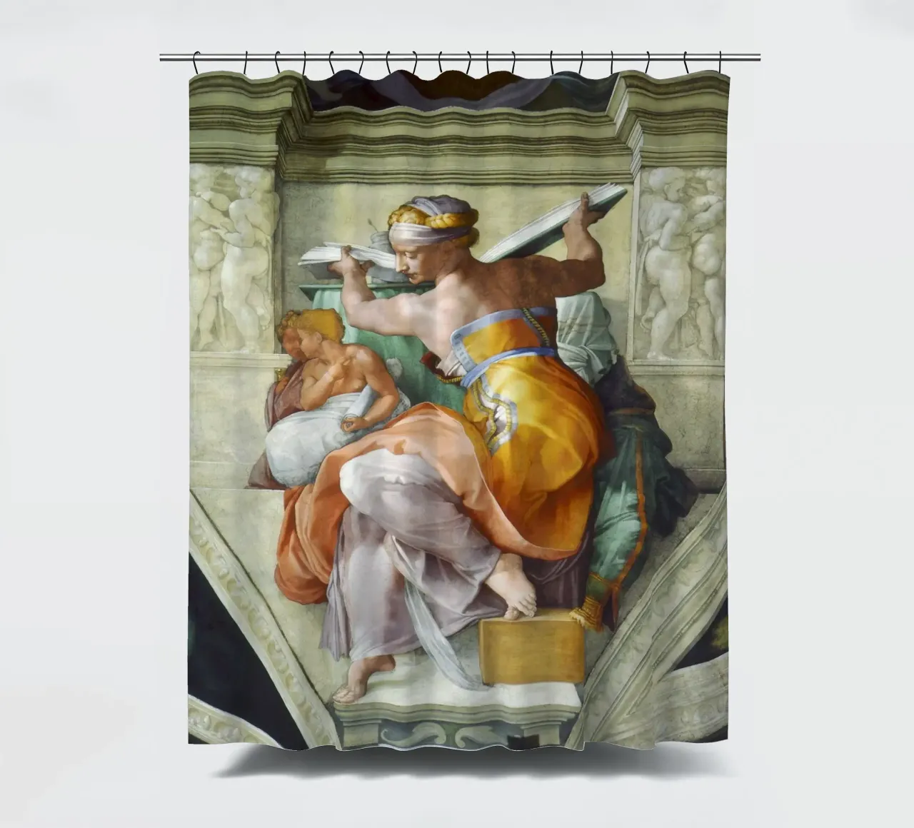 Michelangelo's Libyan Sibyl (c. 1511) tenda da doccia da Venus Art