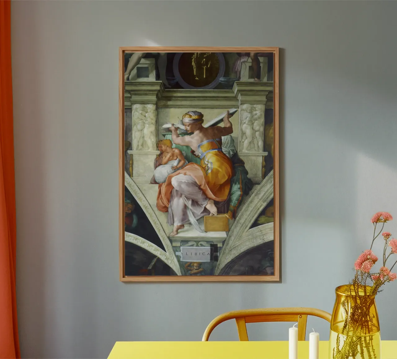 Michelangelo's Libyan Sibyl (c. 1511) alluminio dibond da Venus Art