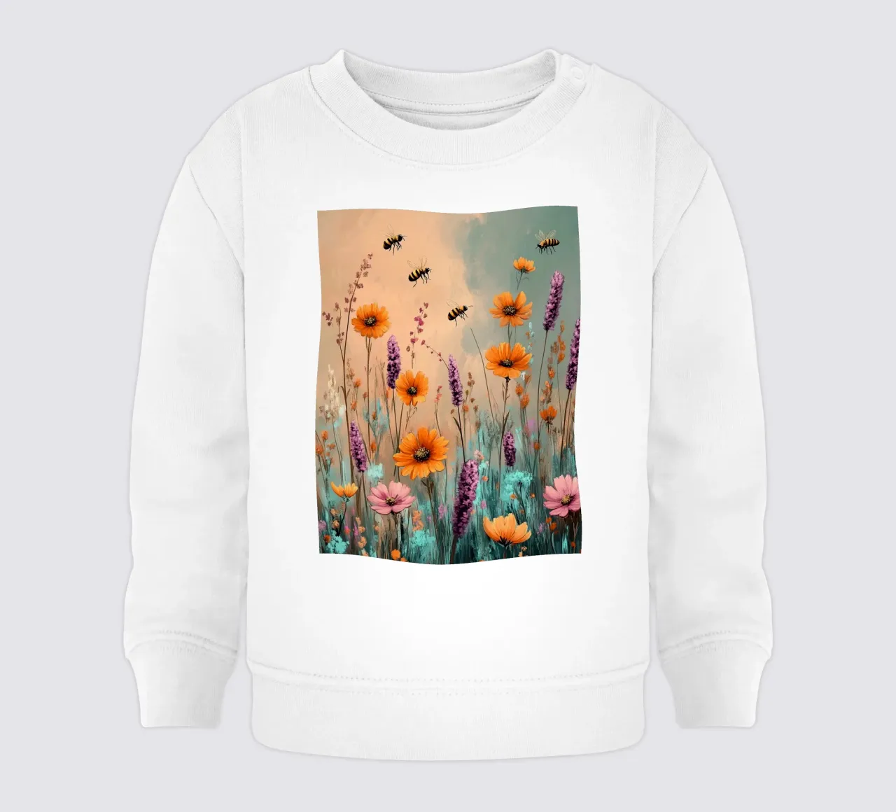 Flowers Lavender A sudadera de bebé de Mateo