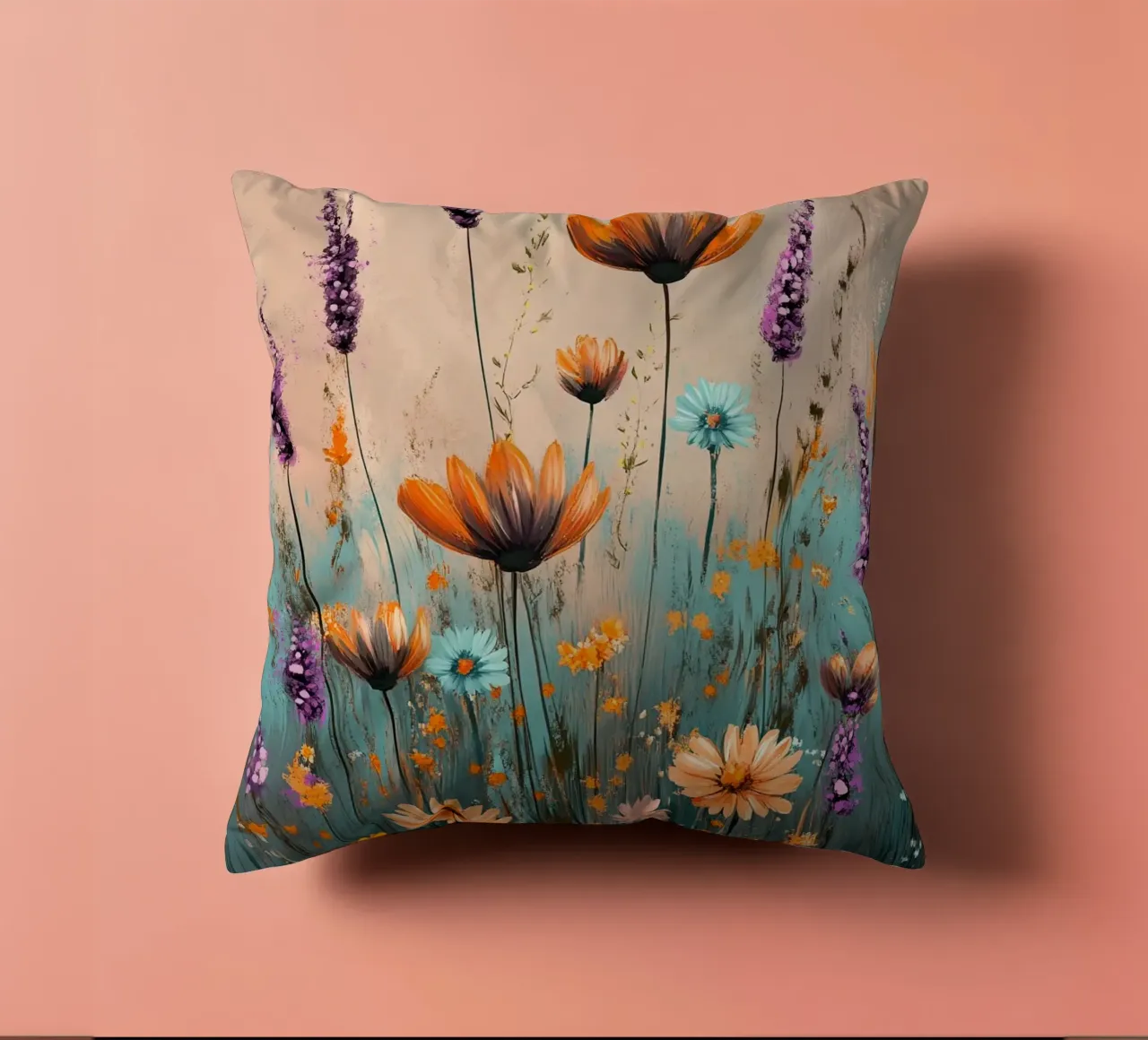 Flowers Lavender B decorative cushion by Mateo