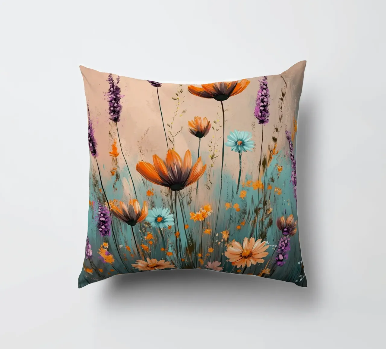 Flowers Lavender B decorative cushion by Mateo