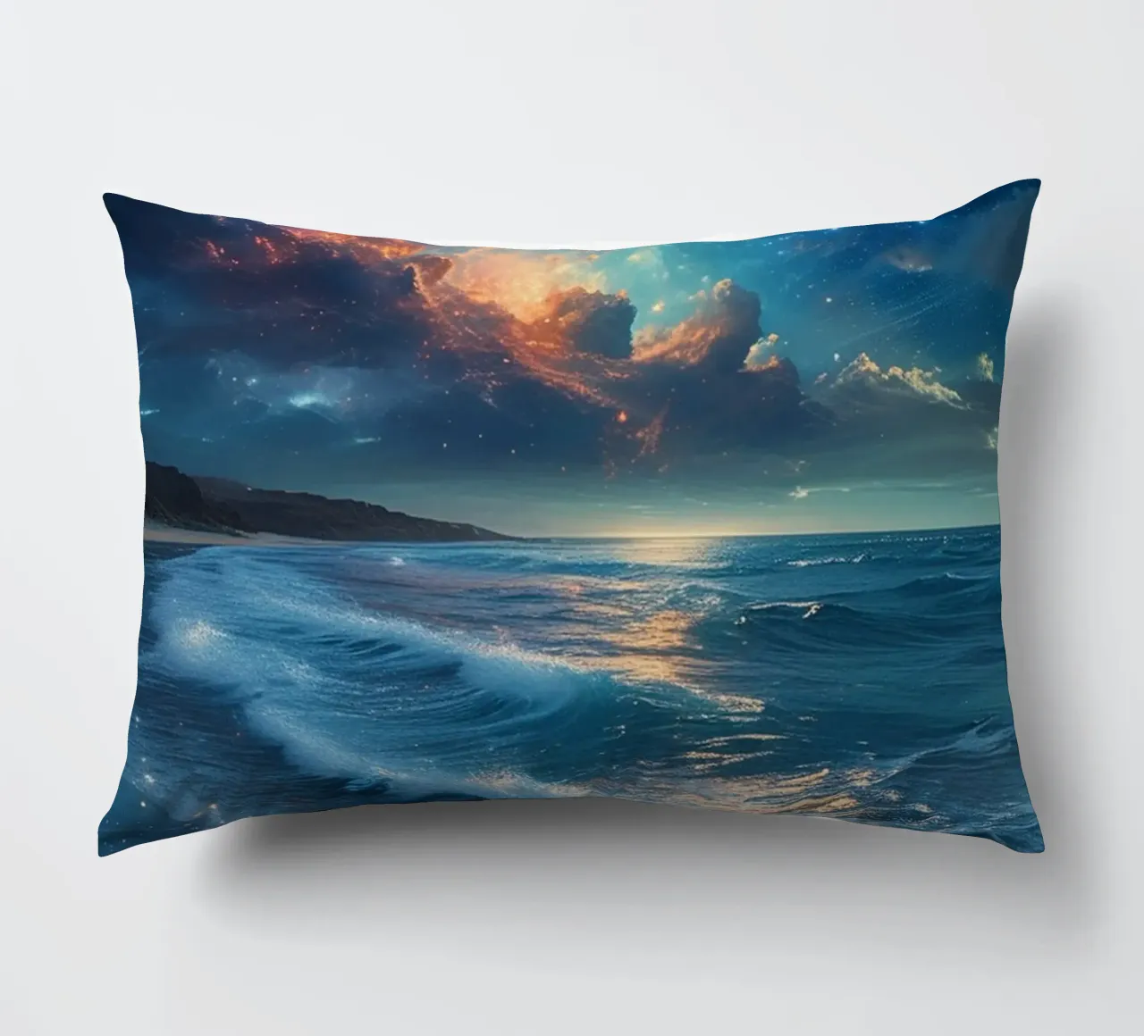 plage vide et nuit calme cuscino da dinem