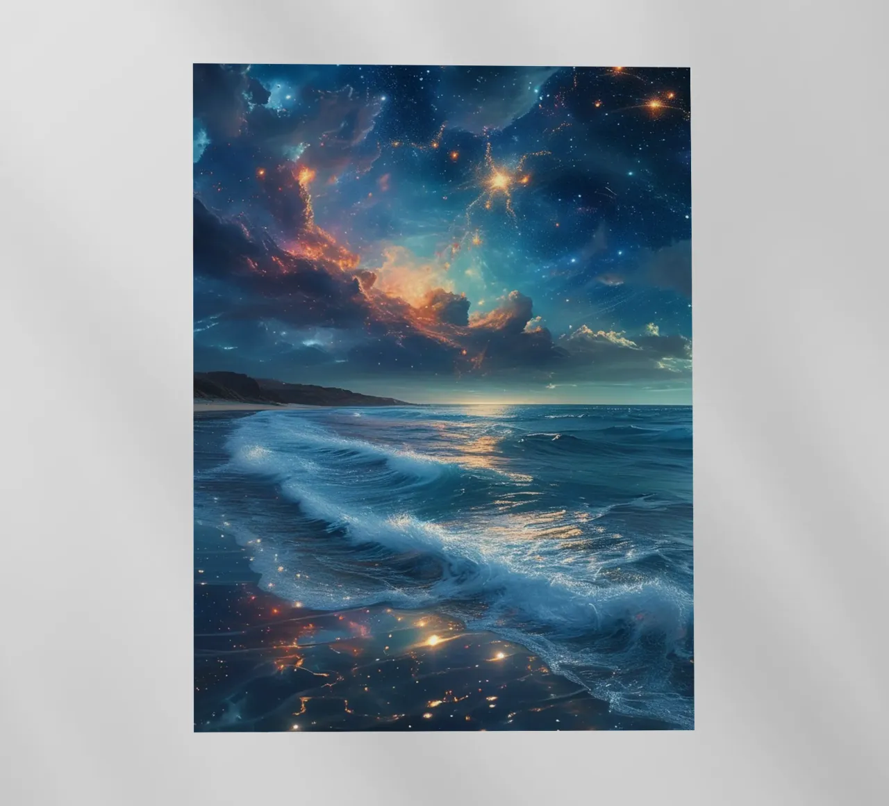 plage vide et nuit calme pellicola backlit da dinem