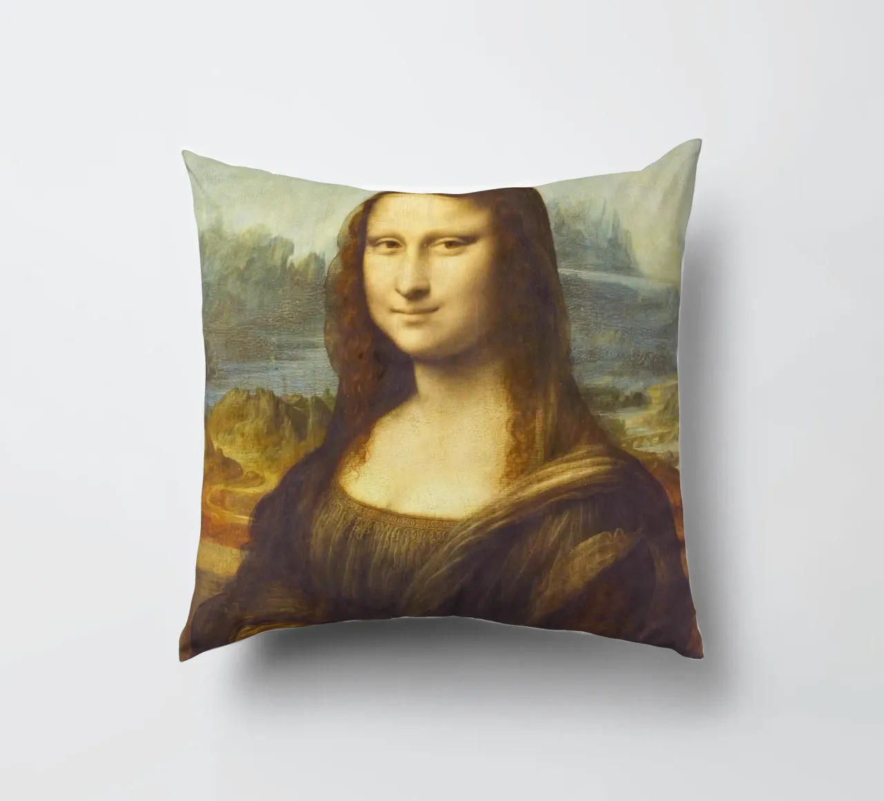 Leonardo da Vinci's Mona Lisa cuscino da Venus Art