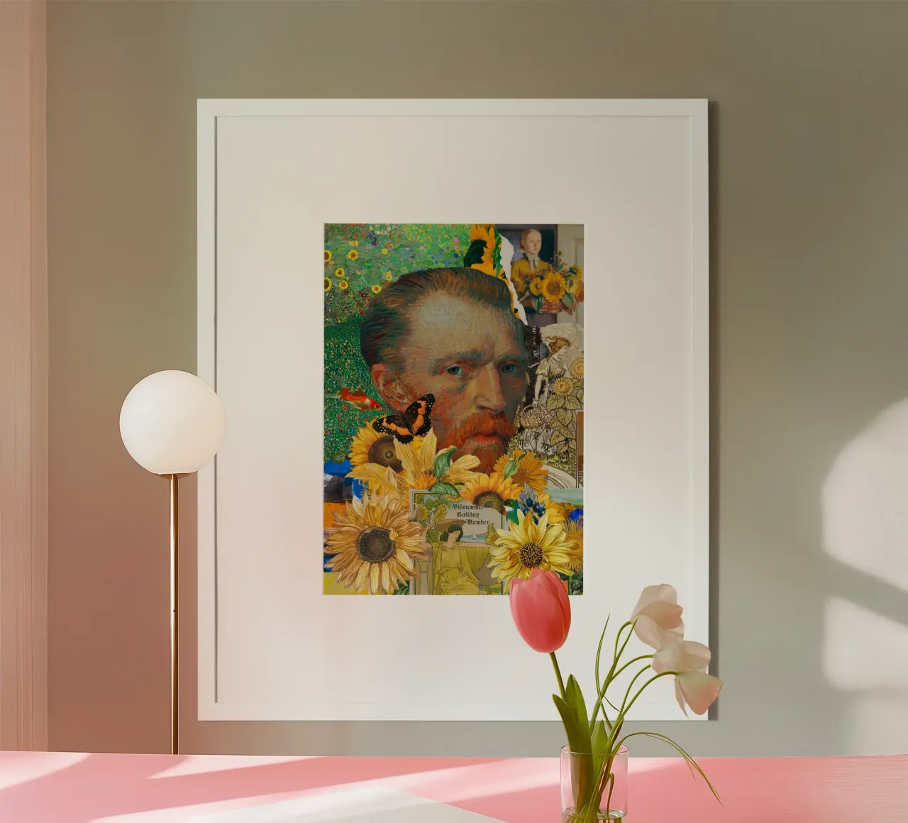 Helianthus poster con telaio in plastica da lipecobr