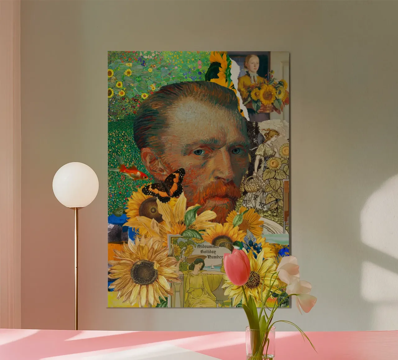 Helianthus poster con telaio in plastica da lipecobr