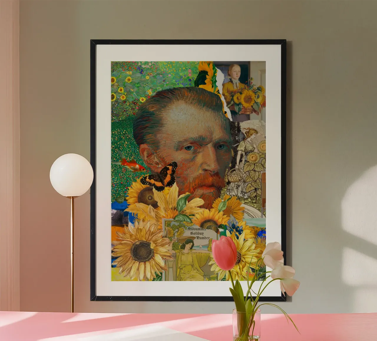 Helianthus poster con telaio in plastica da lipecobr