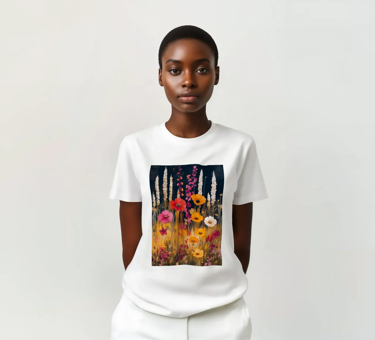 Secret meadow art t-shirt by Justyna Jaszke JBJart