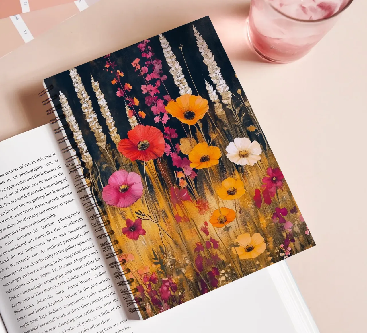 Secret meadow art spiral notebook by Justyna Jaszke JBJart