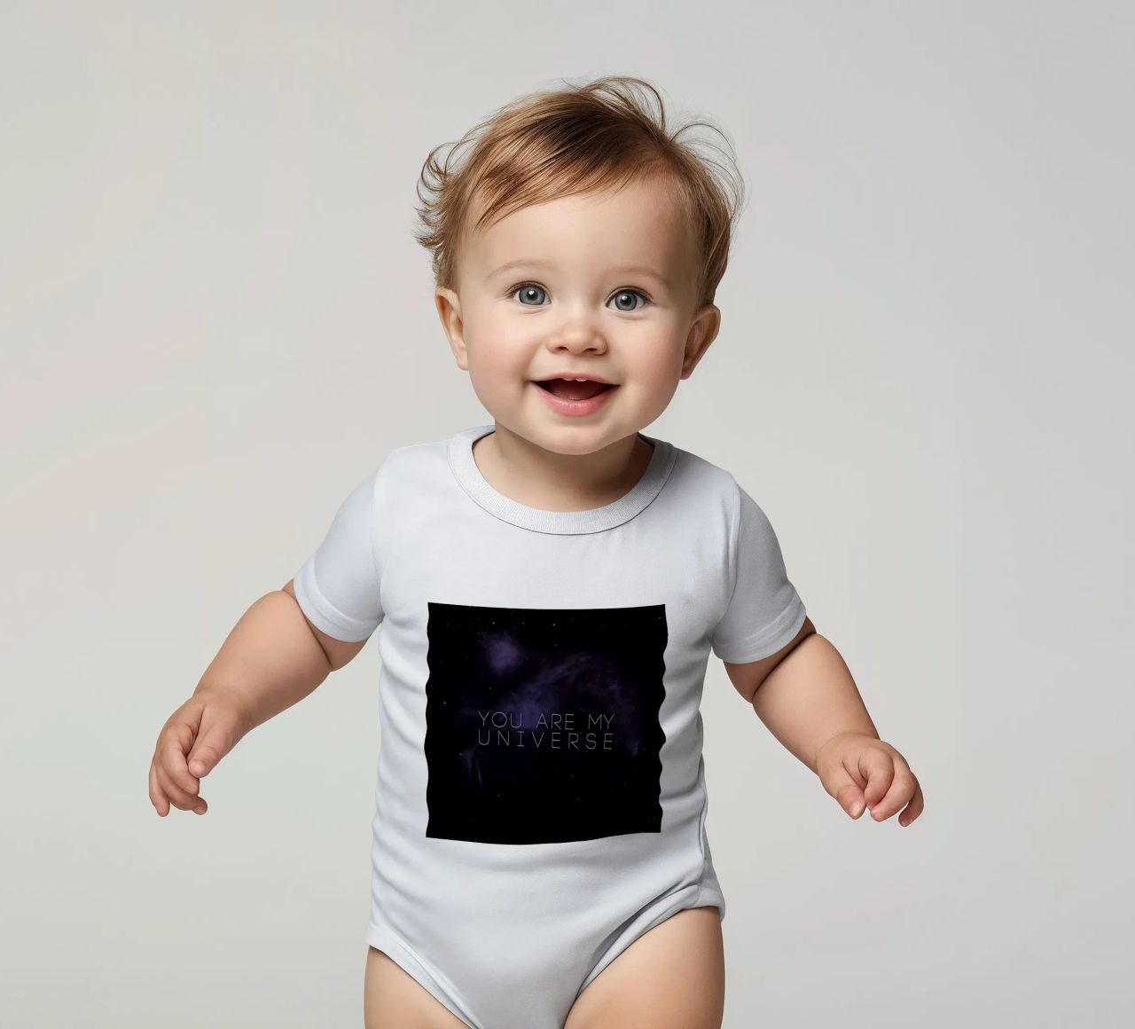 Universe body neonato maniche corte da Leah Flores