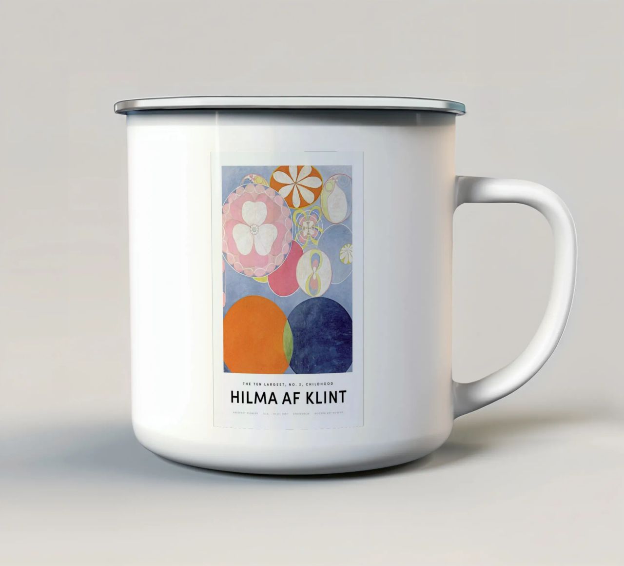 Hilma af Klint - Childhood, No. 2 II tazza in smalto da Vintage by JUNIQE