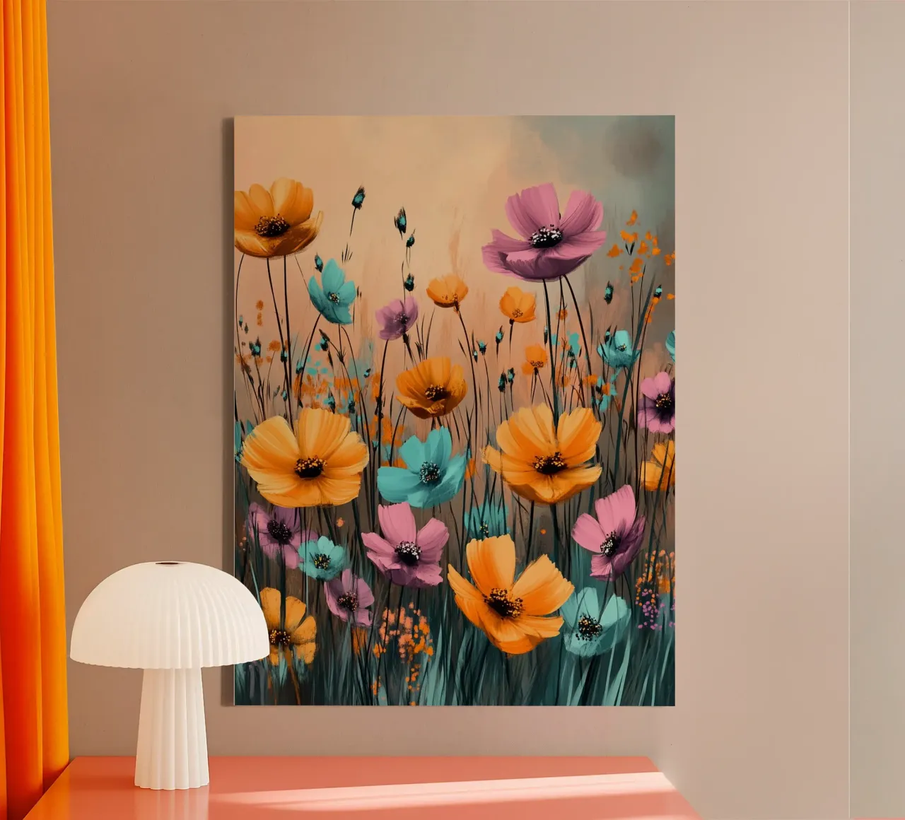 Flowers Meadow E canvas by Mateo