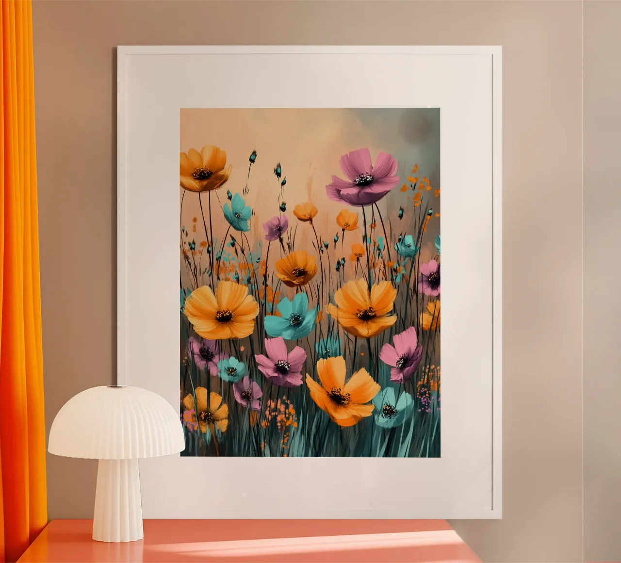 Flowers Meadow E poster da Mateo