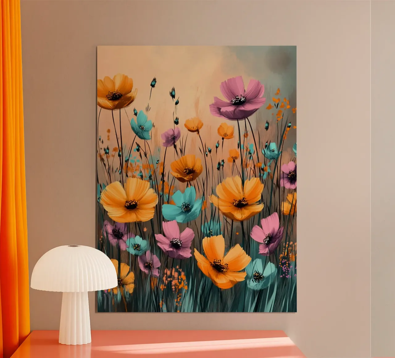 Flowers Meadow E poster da Mateo