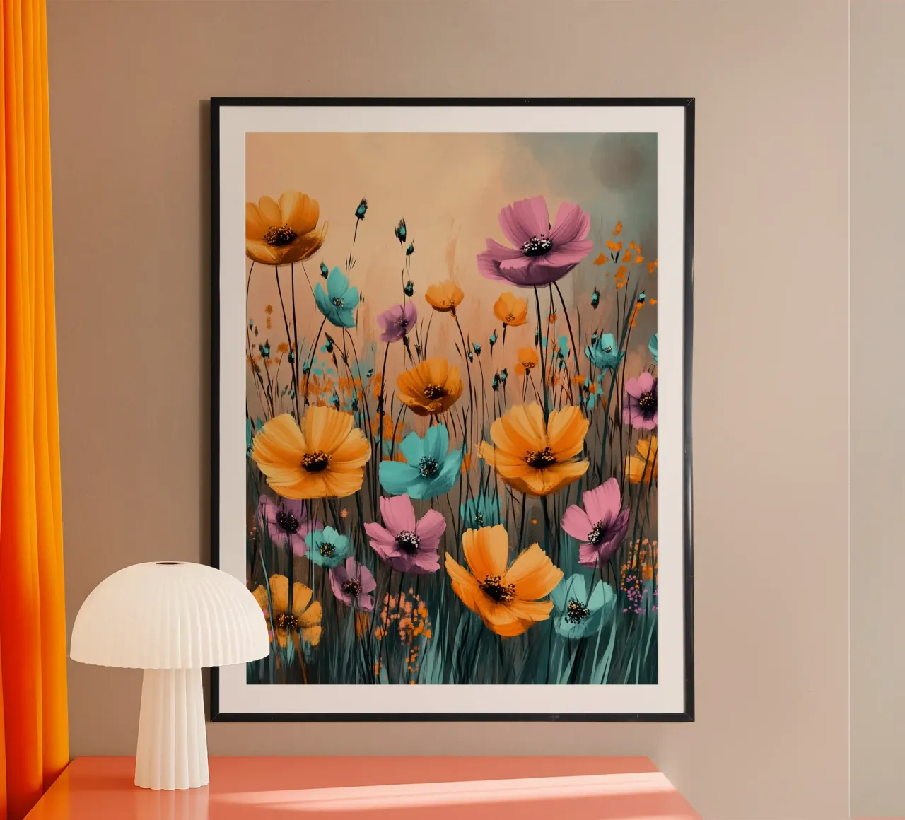 Flowers Meadow E poster da Mateo