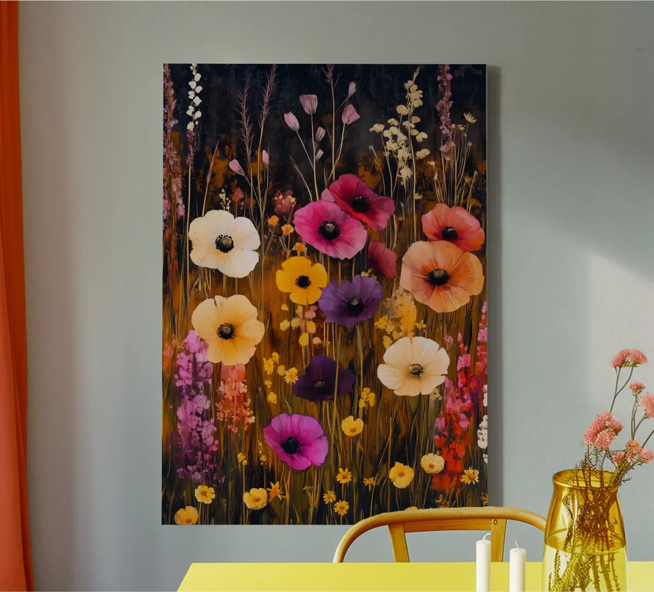 Meadow full of flowers canvas by Justyna Jaszke JBJart