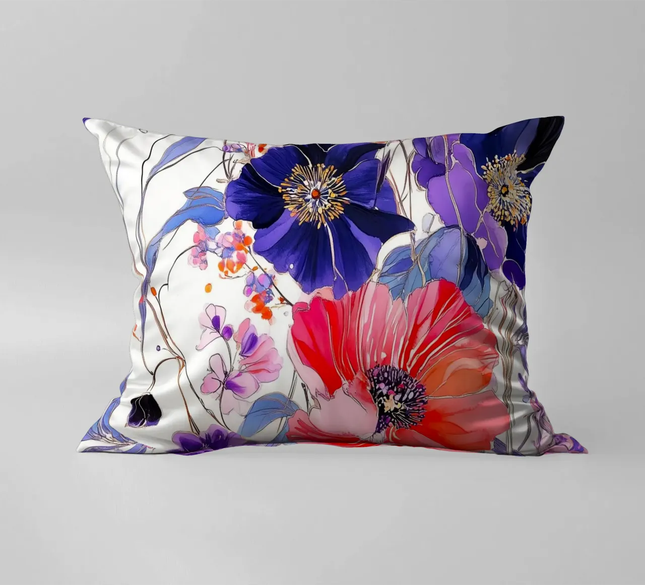 Fiori eleganti cuscino da Justyna Jaszke JBJart