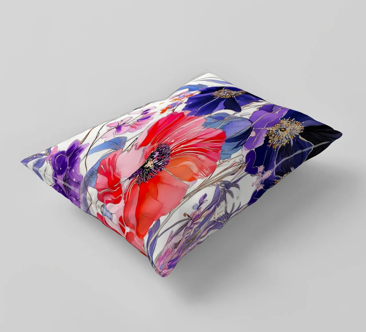 Fiori eleganti cuscino da Justyna Jaszke JBJart