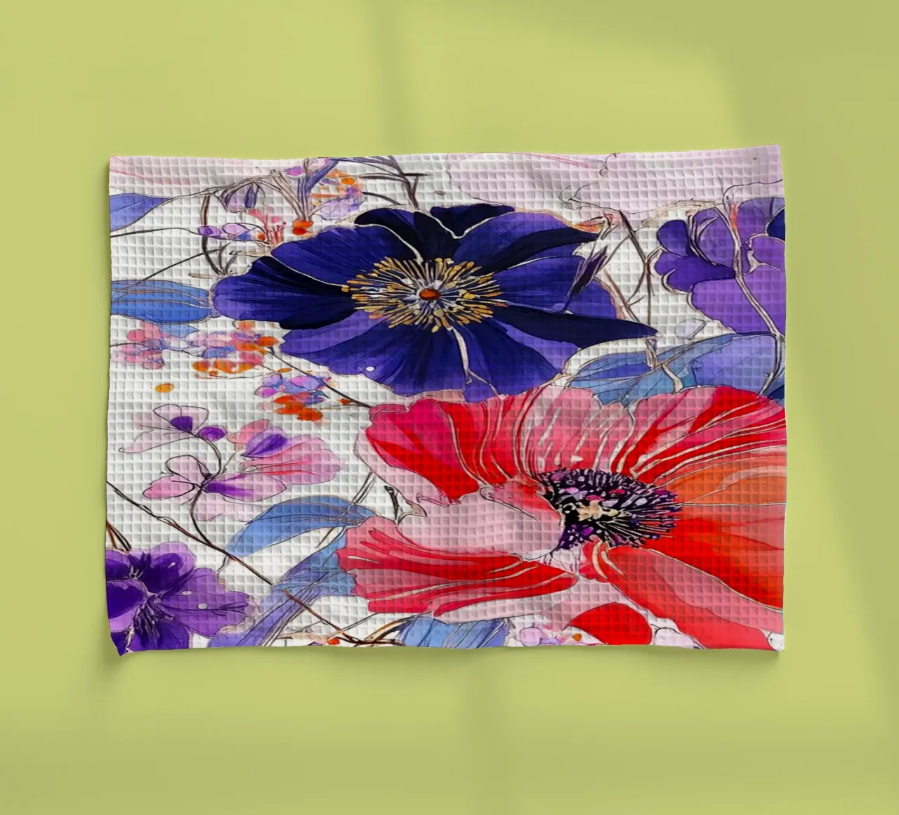 Fiori eleganti canovaccio da cucina da Justyna Jaszke JBJart