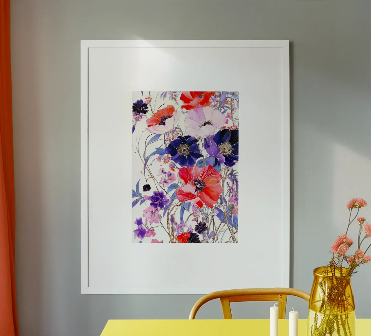 Fiori eleganti poster con telaio in plastica da Justyna Jaszke JBJart