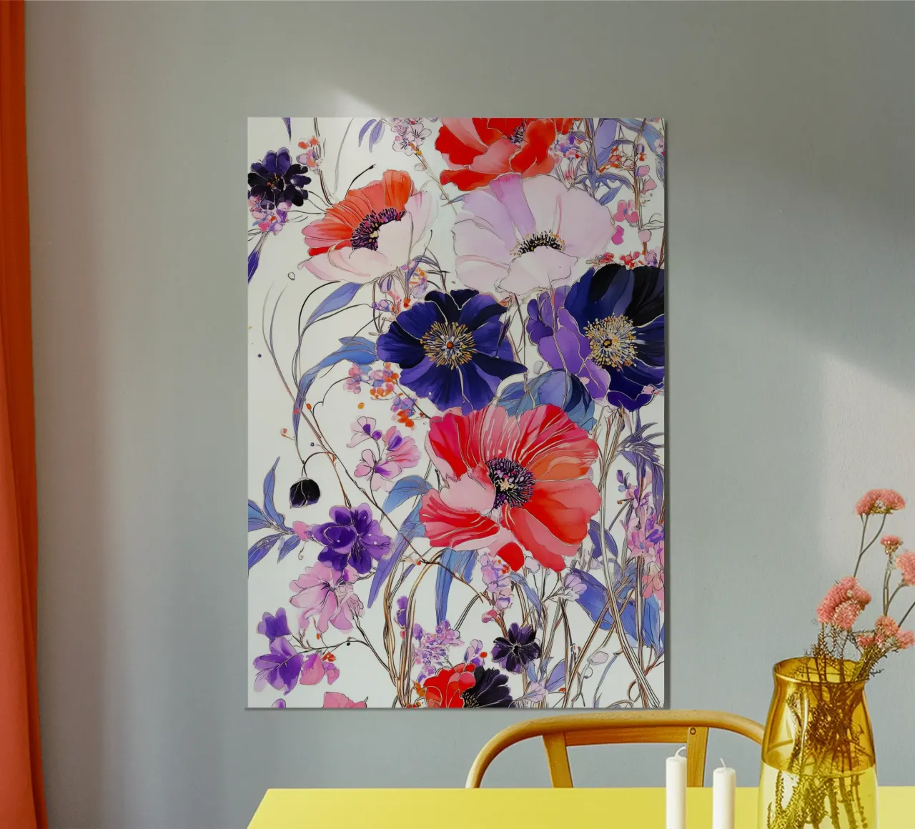 Fiori eleganti poster con telaio in plastica da Justyna Jaszke JBJart