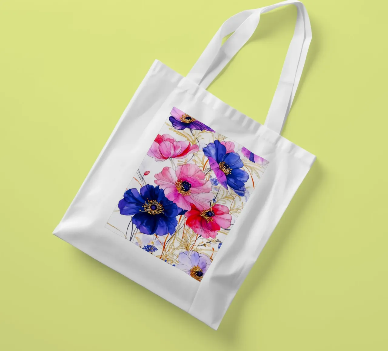 Blossoms art tote bag by Justyna Jaszke JBJart